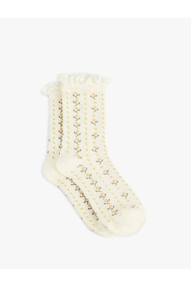 Floral Patterned 2-Piece Sock Set