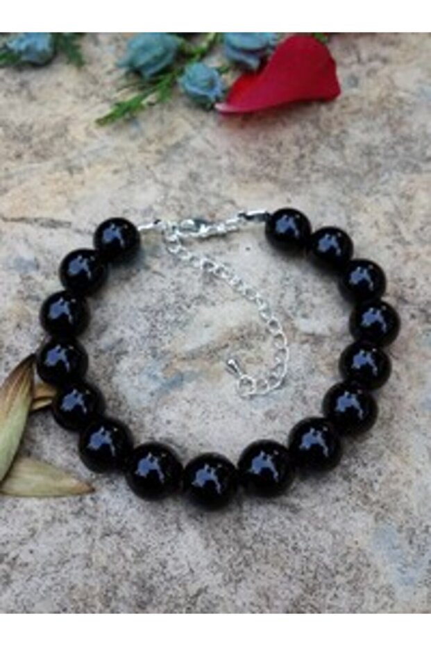 Onyx Natural Stone Bracelet - Black -