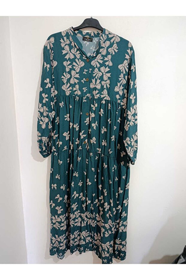 Superior Quality, 100% Lycra-Free Cotton Fabric, Front with Half Buttons, A-Style, Layered Long Dress