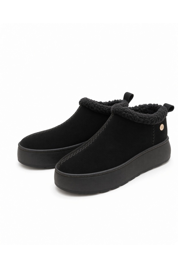 Kemal Aygün-Mammamia Women's Genuine Leather Suede Ankle Fur Boots