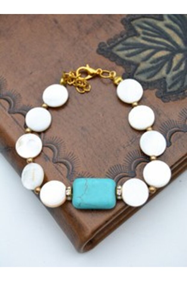 Turquoise bracelet - white -