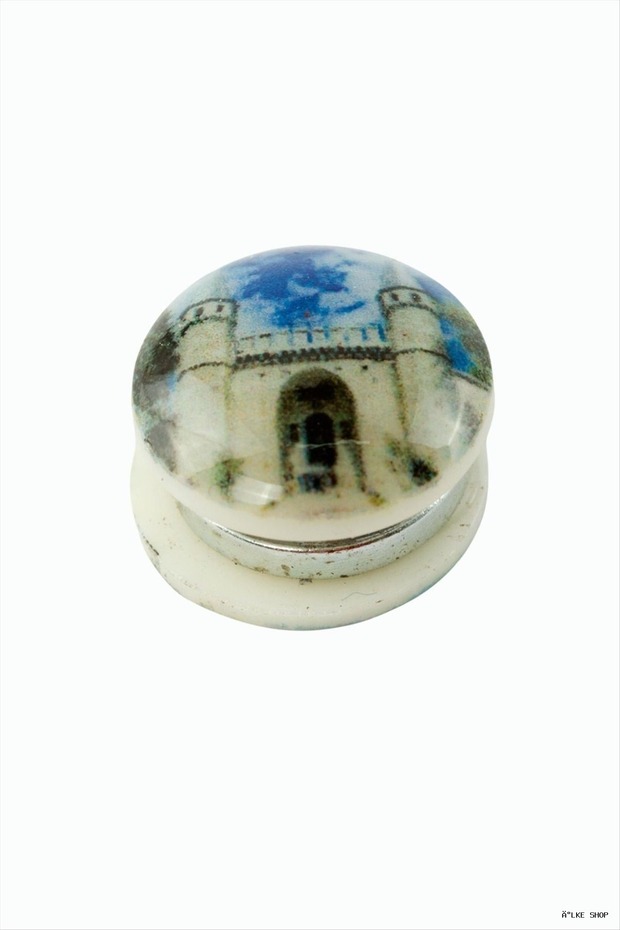 Ilkestor Minare Kupa Scarf Magnet 1 (25509) Piece Blue