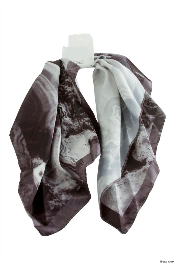 Ilkestor Zr Satin Scarf 50X50 (200311) cm Black