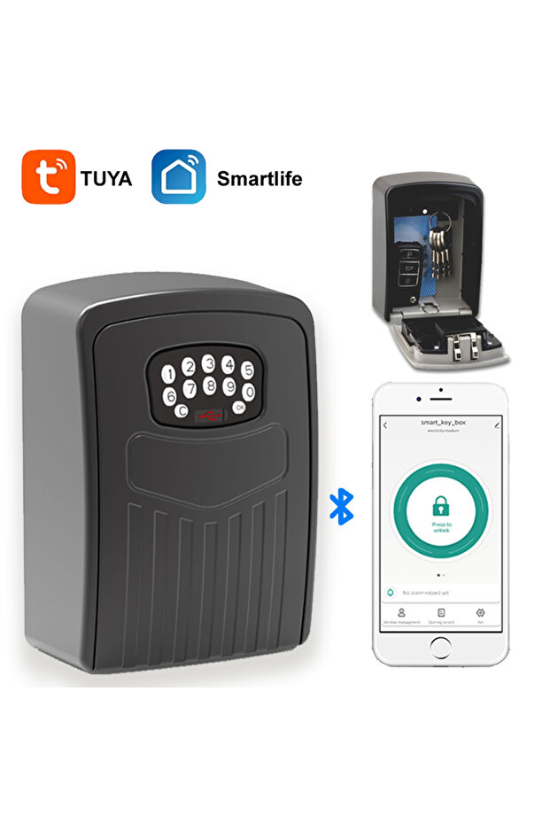 password version TUYA Fingerprint or Password Safe Key Box Bluetooth Storage Lock Box Smart Life App