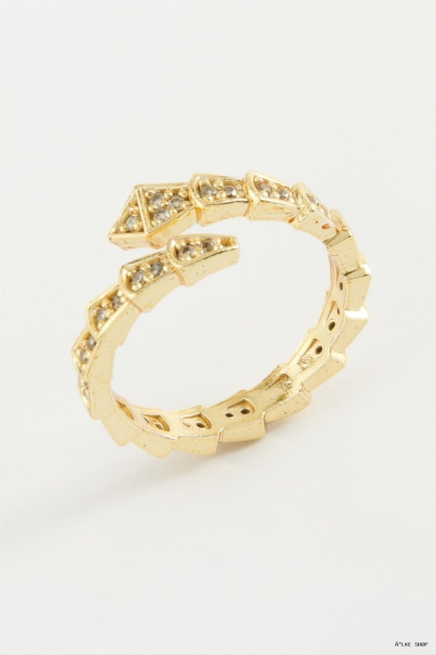 Ilkestor Snake Zircon Stone (204853) Ring Yellow