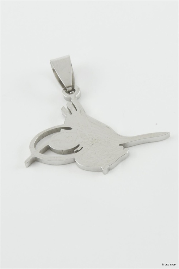 Ilkestor Tuğra Steel Pendant 2.8 cm (210255) Silver Color