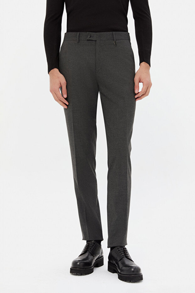 Anthracite Dobby Fabric Trousers