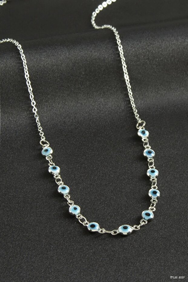 Ilkestor Evil Eye Enamel Necklace (205839) Blue