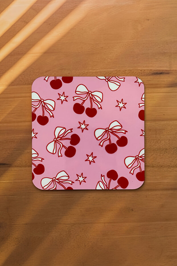 Cherry Patterned Coaster