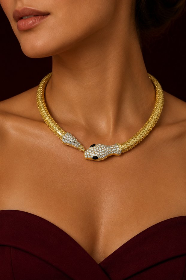 Snake Model Choker Necklace