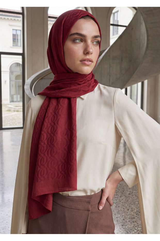 Lvd Printed Naia Jacquard Shawl (60% Naia 40% Cotton)