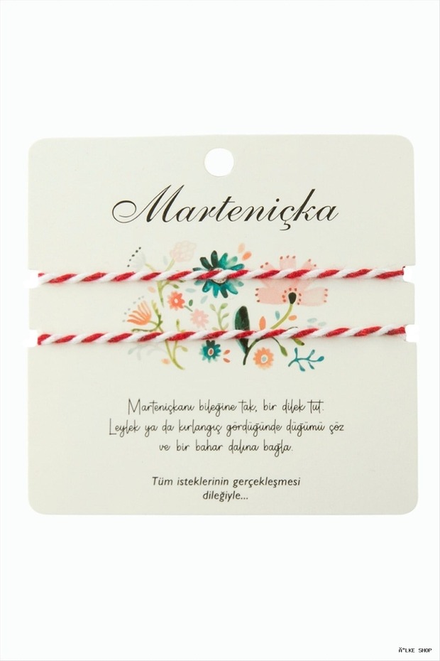 Ilkestor 2 Pieces Marteniçka Rope Bracelet - Marteniçka (224107) Bracelet - Red