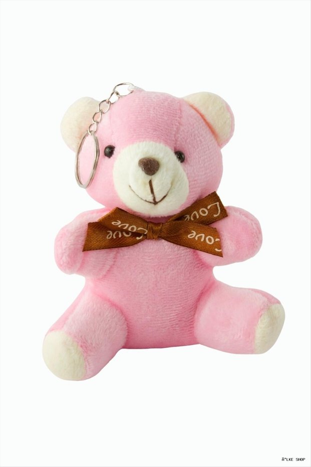 Ilkestor Teddy Bear Plush Bag Keychain 12 (125533) cm Pink