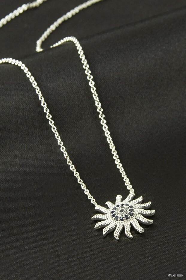 Ilkestor Star Zircon Stone Necklace (224302) Silver Color