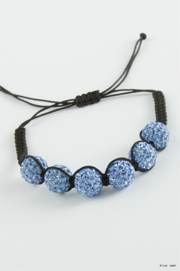 Ilkestor Top Stone Macrame Braided Bracelet (231957) Blue