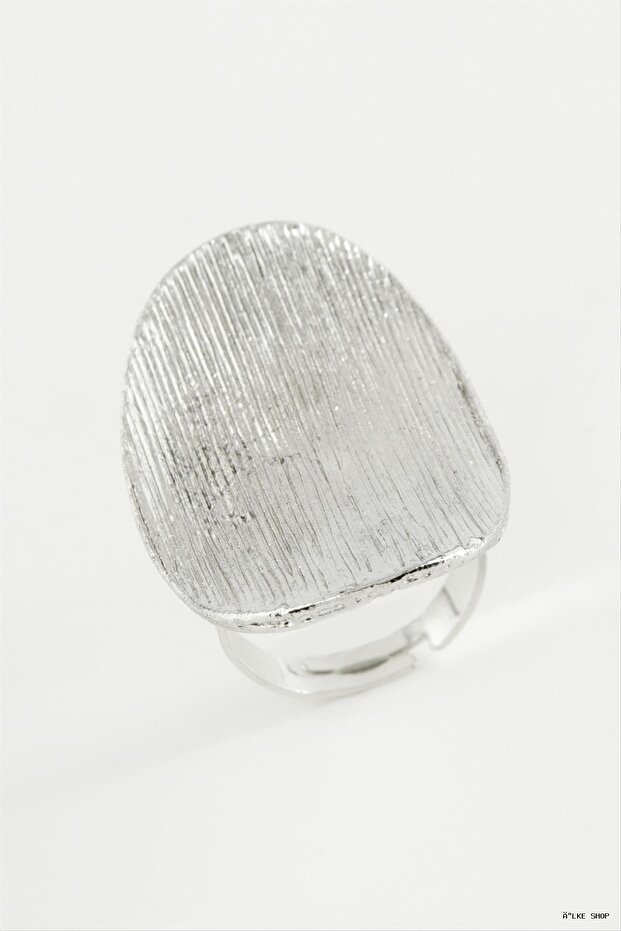 Ilkestor Oval Metal Ring (230204) Silver Color