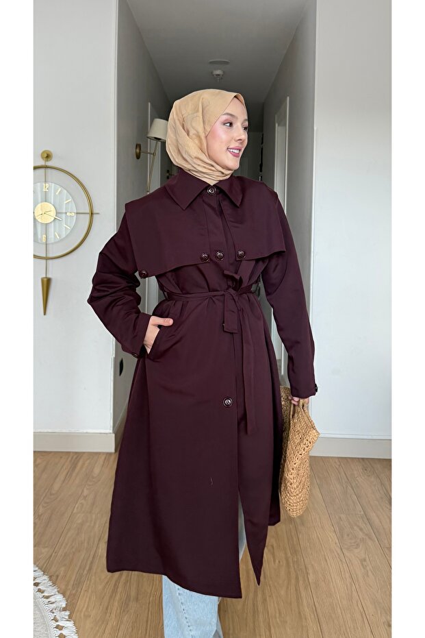 New Season Torino Button Detailed Trench Coat