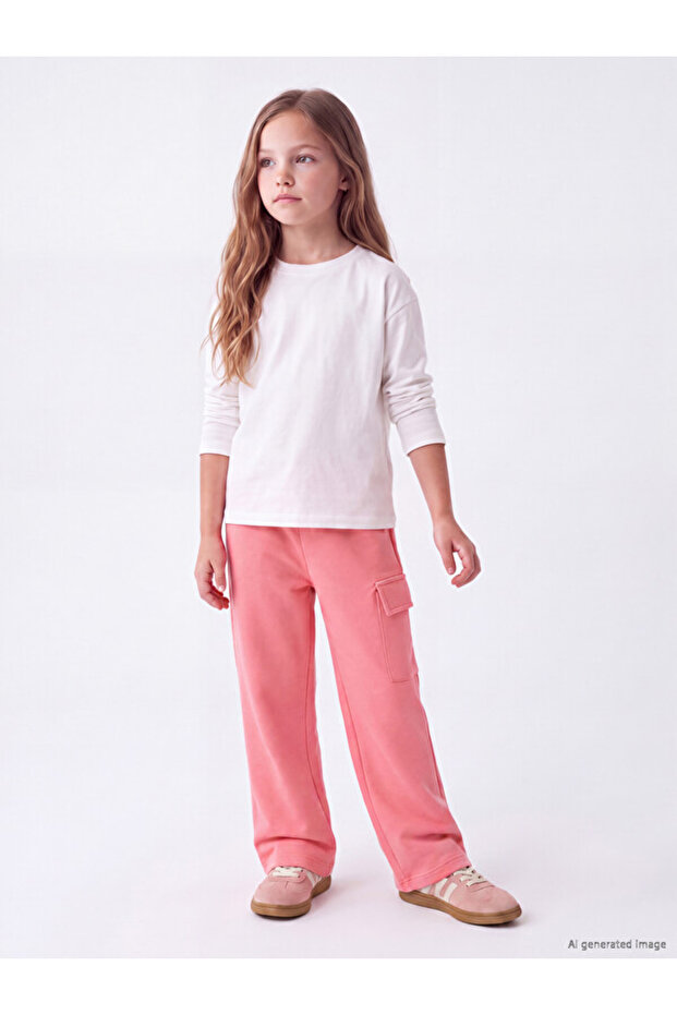 Esvab • Modern & Distinctive Wide-Leg Cargo Pants with Pockets for Girls