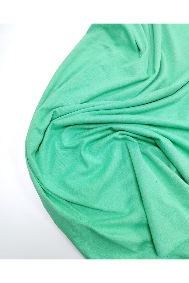 Green Color Cotton Fabric Single Jersey Combed Cotton Fabric for T-Shirts & Dresses Width: 135cm
