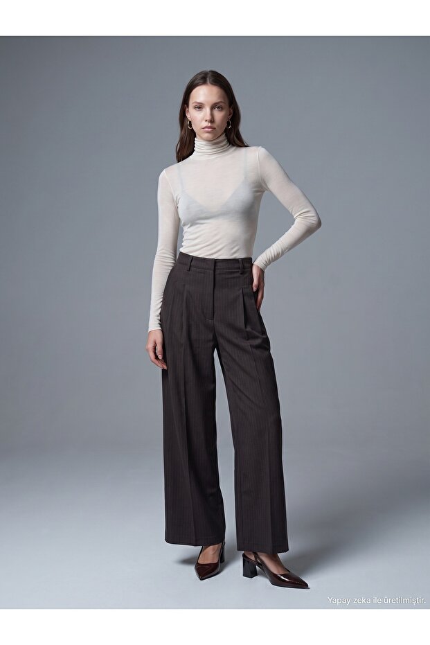 72784 High Waist Pencil Fabric Trousers
