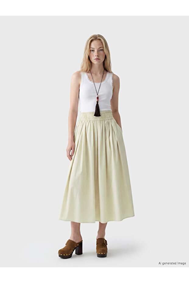 Timeless Clothing & Timeless Choices Flared Skirt with Drawstring Waist