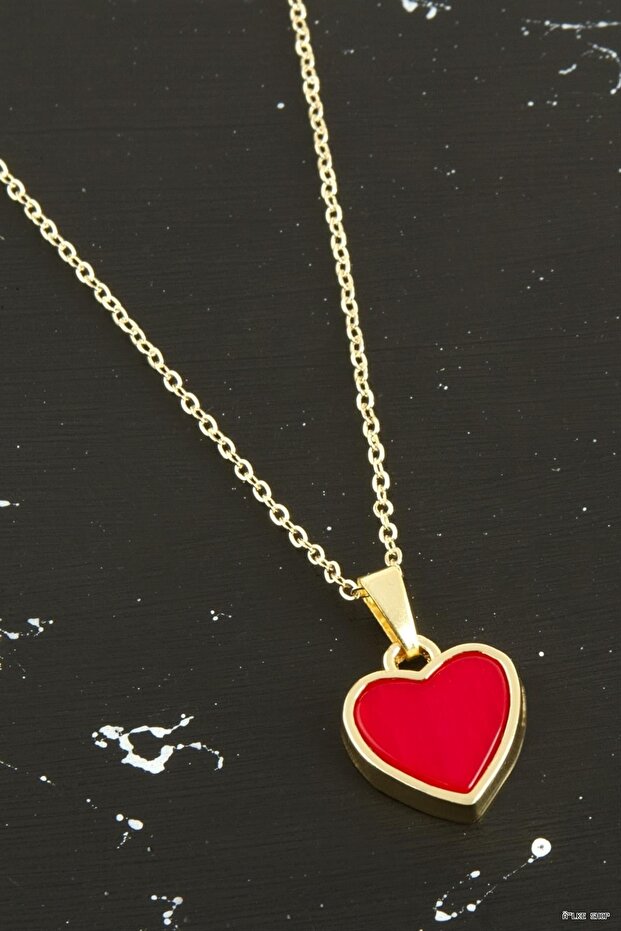 Ilkestor Heart Polyester (234207) Necklace Red