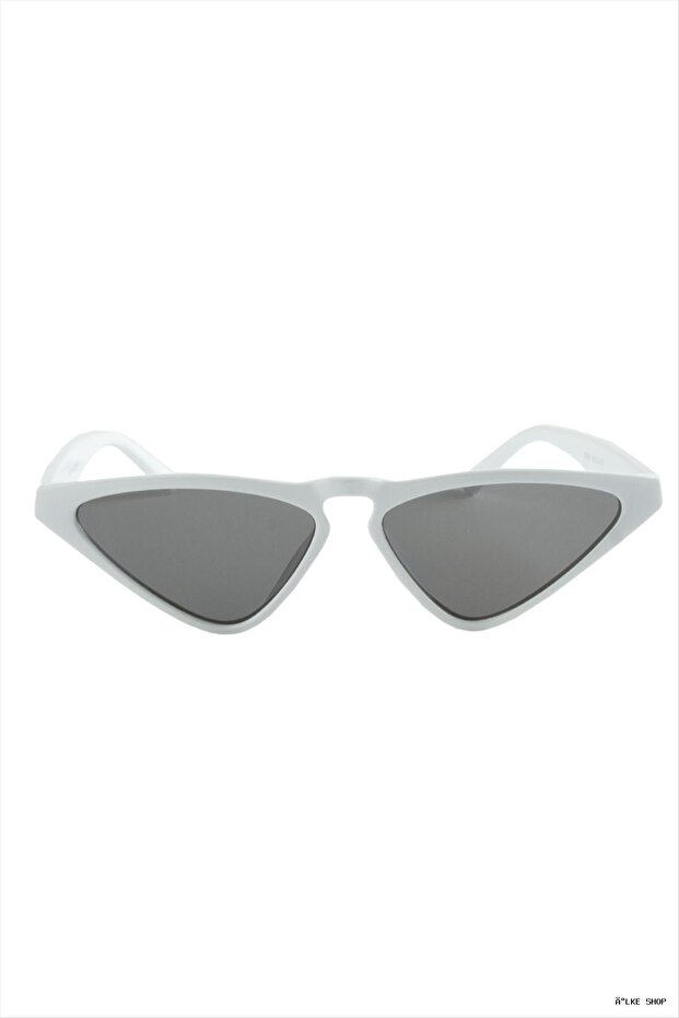 Ilkestor Triangle Frame Sun Glasses (10209) White