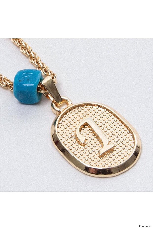 Ilkestor Plastic Beaded Twisted (12831) Letter Necklace
