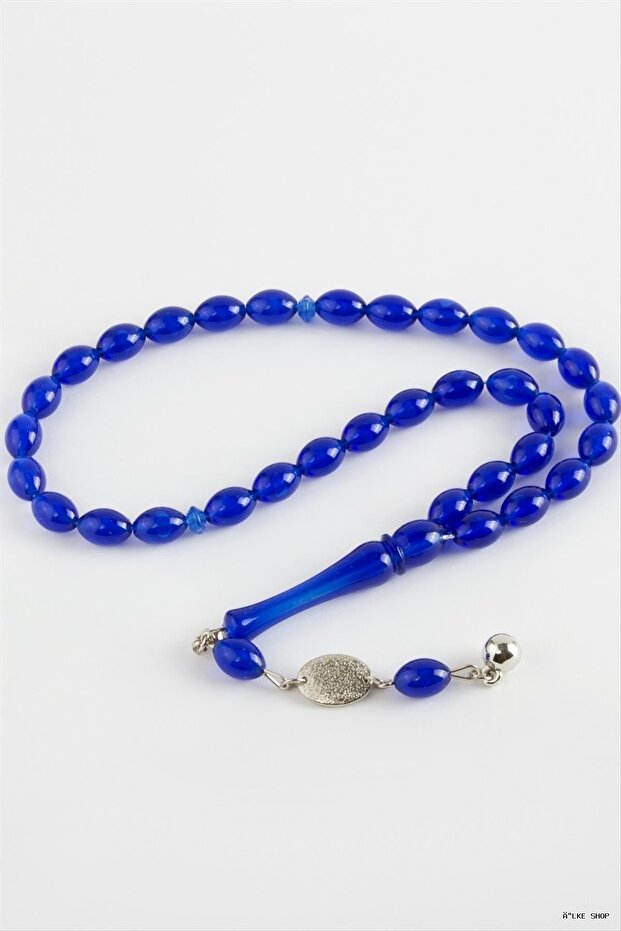Ilkestor Olive Shaped Plastic Prayer Beads 8X11 (12202) mm Blue