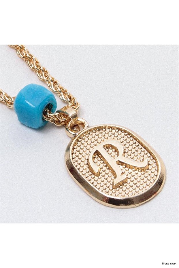Ilkestor Plastic Beaded Twisted (12803) Letter Necklace