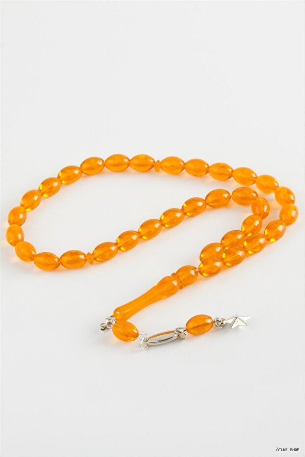 Ilkestor Olive Shaped Plastic Prayer Beads 8X11 (12232) mm Orange