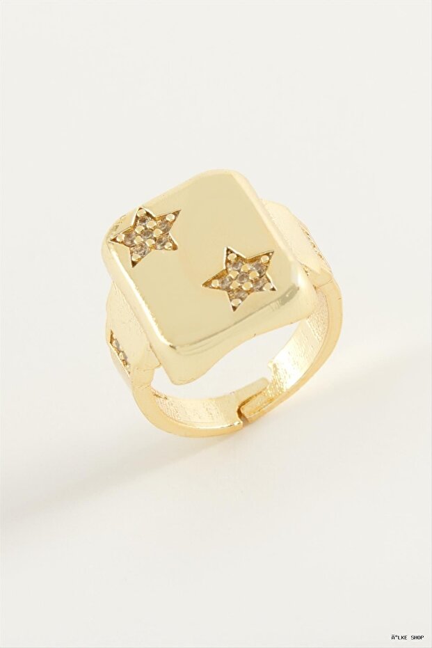 Ilkestor Star Zircon Stone (05745) Ring Yellow