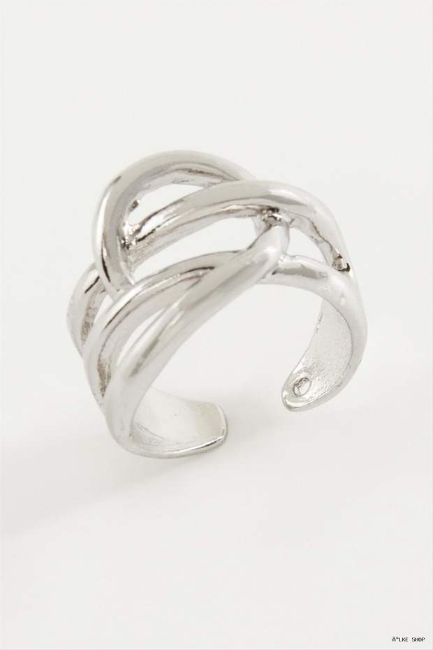 Ilkestor Oval Metal Ring (05736) Silver Color