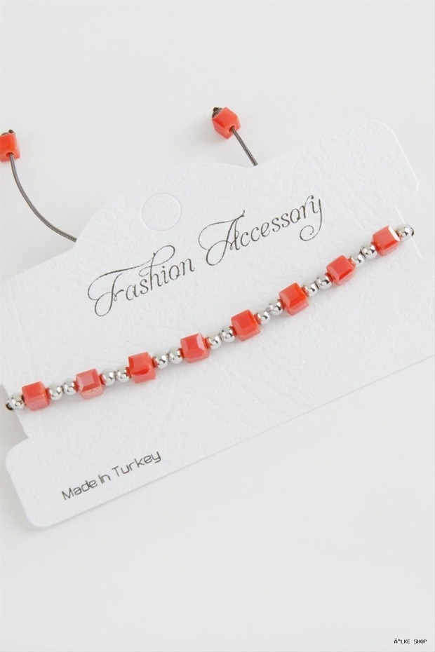 Ilkestor Cube Ball Metal Crystal (22449) Bracelet Orange