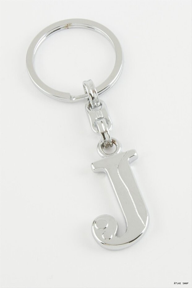Ilkestor Lettered Metal (22338) Keychain J
