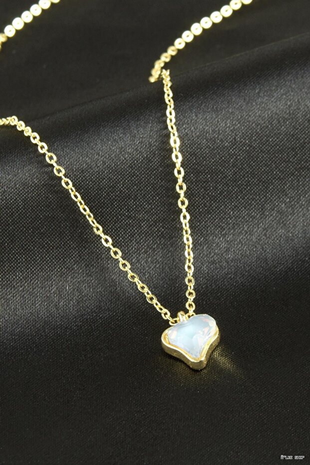 Ilkestor Heart Glass (31246) Necklace Yellow
