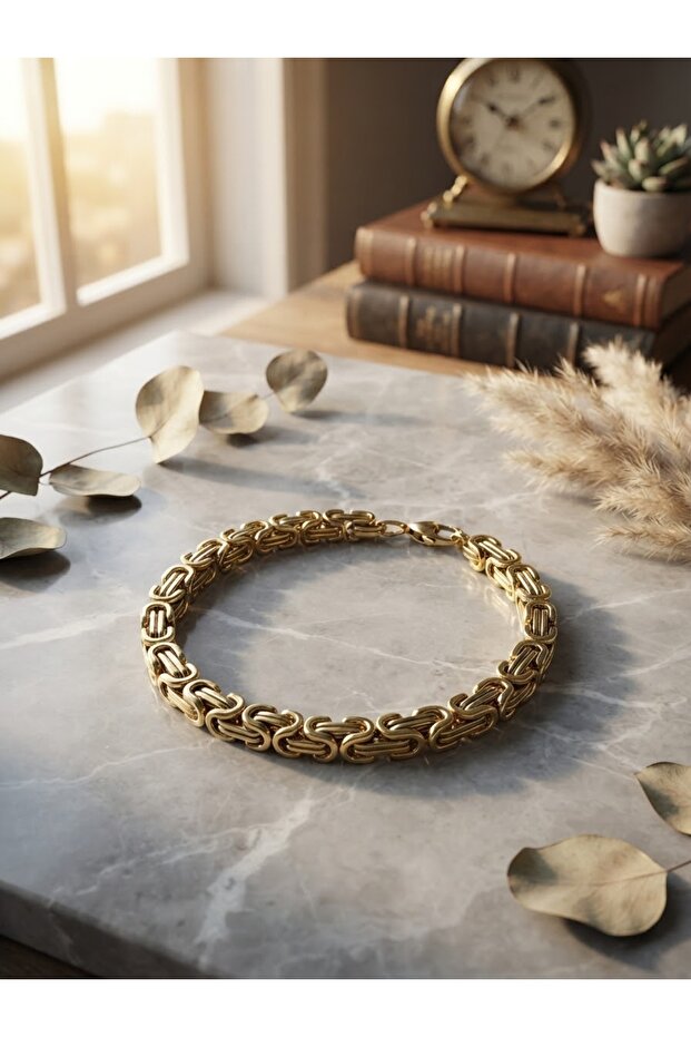 King Mesh Gold Steel Bracelet - Thick Chain Model / Luxury Design