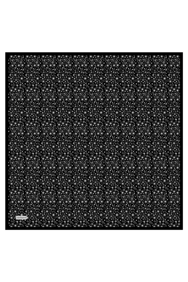 Black 90X90 Silk Twill Scarf