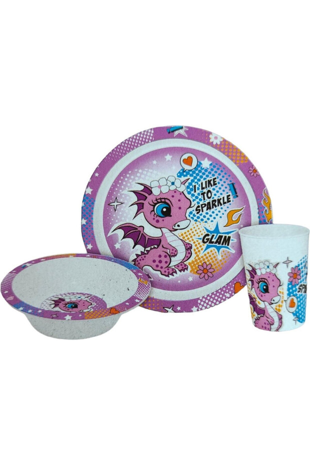 , Glam dinnerware set, micro plastic set in Box