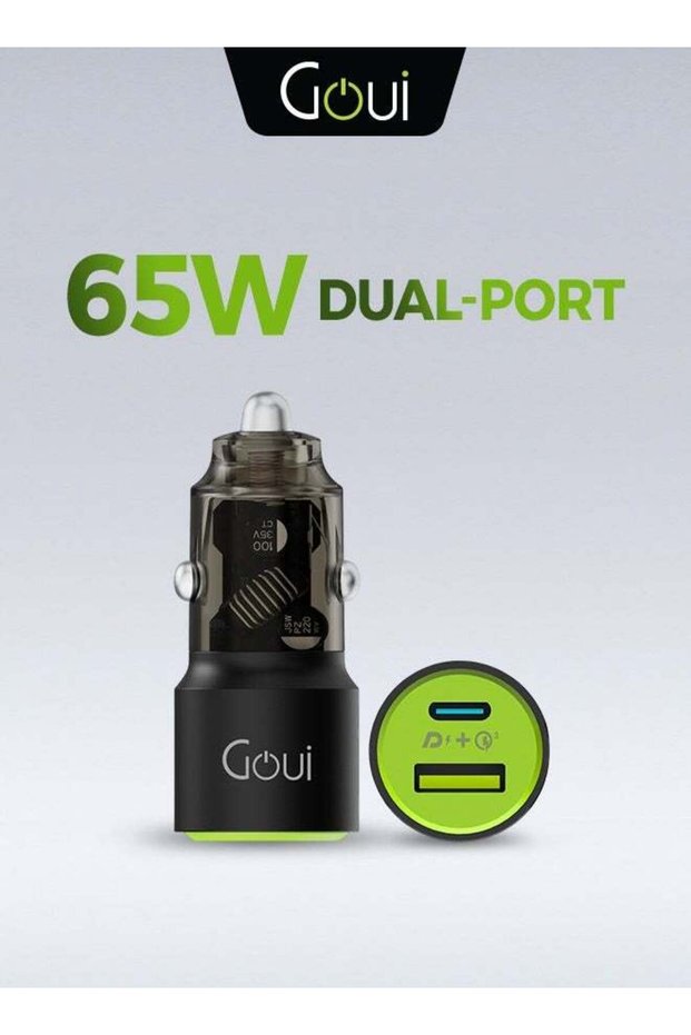65W PD Super Fast Car Charger, Dual USB Ports Car Charger Gear PD (Type-C PD + USB-A QC3.0), Fast & Safe Charging for iPhone 17/16 /15/14 Series, Samsung, Galaxy, iPad Pro, AirPods, Huawei and Mo