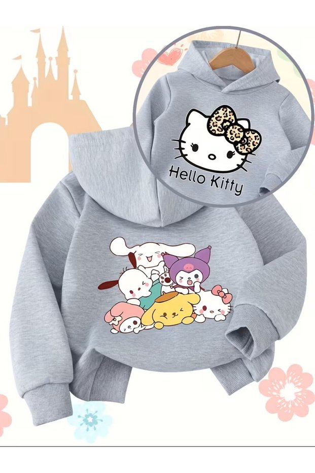Hooded, Colorful Graphic Print, Loose Fit Casual Sweatshirt, Multiple Color Options Available