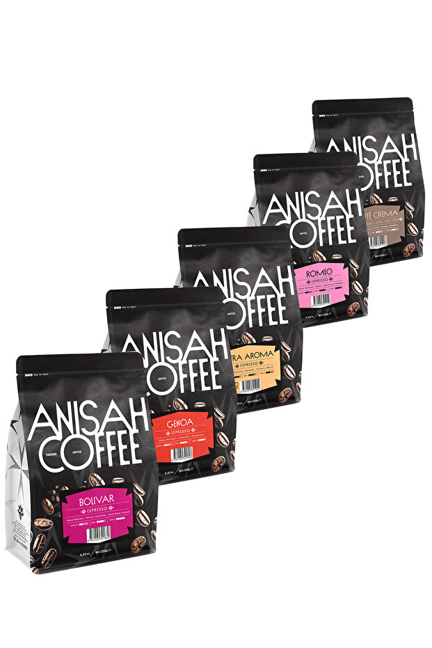 Premium Core Trial Set | 5X250Gr | Bolivar, Genoa, Extra Aroma, Romeo, Caffe Crema