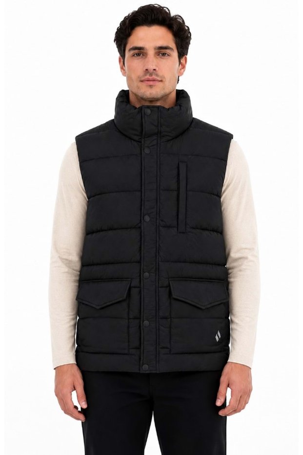 All Weather Cozy Fit Full Zip Vest S2620193 Inflatable Men's Vest Black