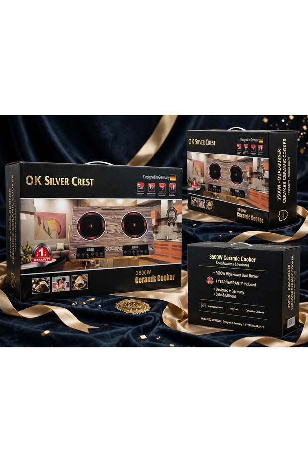 Premium 3500W Double Burner Electric Cooker