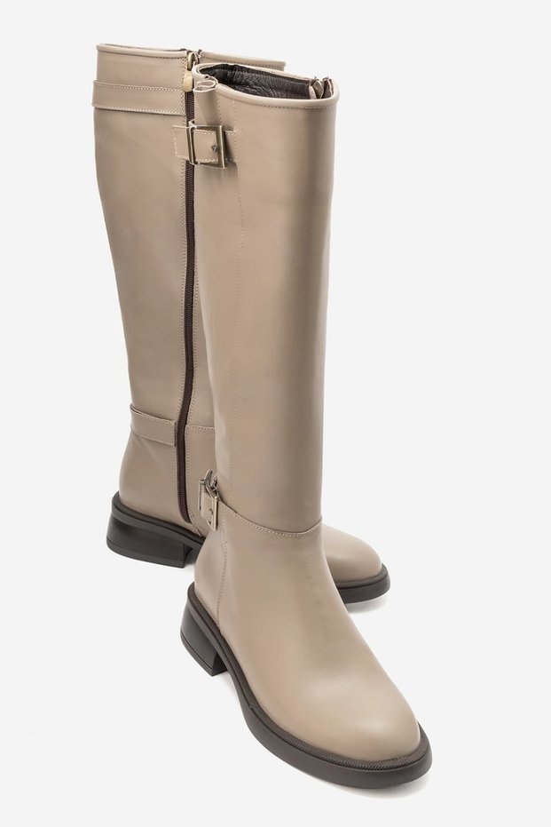 Vabenil Women's Genuine Leather Boots Mink