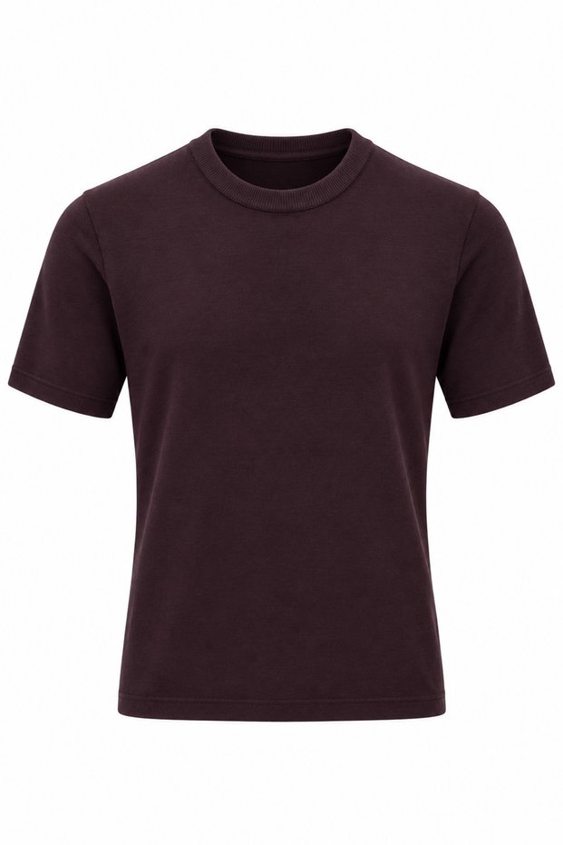 Short Sleeve Bitter Brown Knitwear
