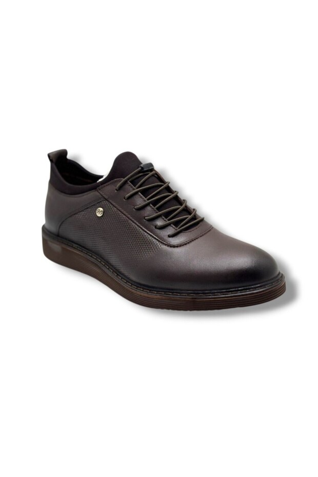 01071-26 Genuine Leather Rubber Laced Eva Men's Shoes