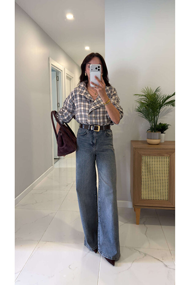 Norsa Blue Snow Wash Straight Jean