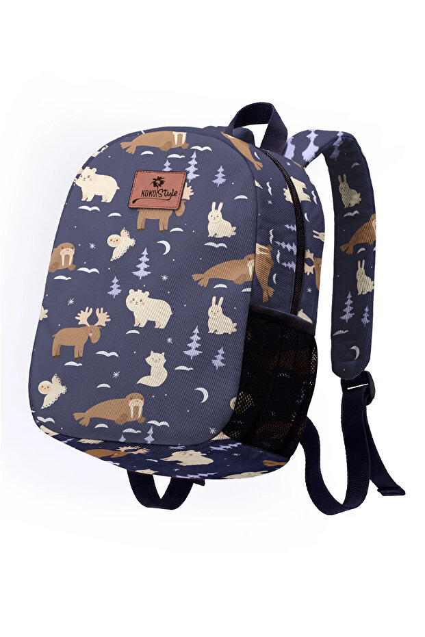 Night Winter Patterned Medium Size Nursery Bag