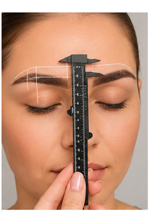 Eyebrow Measuring Caliper, Eyebrow Design Measuring Ruler, Microblading Eyebrow Shaping Tool